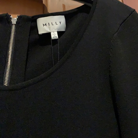 NWT Milly knit dress bell sleeve body con Large - Picture 4 of 6